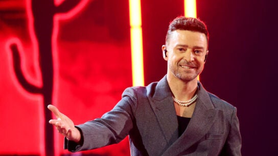 Justin Timberlake durante una actuaci&oacute;n en 2024
