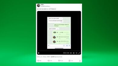 Le pregunta su novio por WhatsApp que con quién está y le manda estos históricos audios