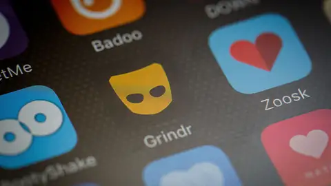 Aplicación de Grindr en el móvil Aplicación de Grindr en el móvil