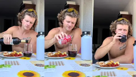 Vídeo de @stuntmanmarta_ enseñando a un norteamericano probando un Kalimotxo Vídeo de @stuntmanmarta_ enseñando a un norteamericano probando un Kalimotxo