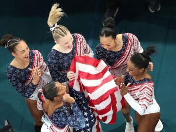 El equipo estadounidense de gimnasia en los Juegos Ol&iacute;mpicos