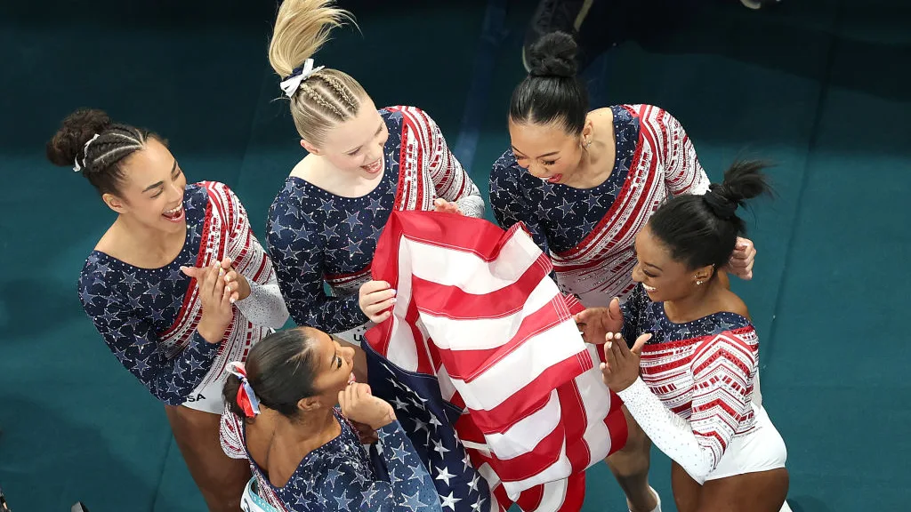 El equipo estadounidense de gimnasia en los Juegos Ol&iacute;mpicos