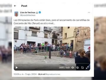 El "deporte" de un pueblo de Teruel que se ha hecho viral y que es digno de entrar en los Juegos Ol&iacute;mpicos