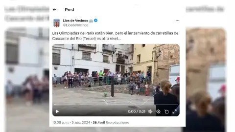 El "deporte" de un pueblo de Teruel que se ha hecho viral y que es digno de entrar en los Juegos Olímpicos El "deporte" de un pueblo de Teruel que se ha hecho viral y que es digno de entrar en los Juegos Olímpicos