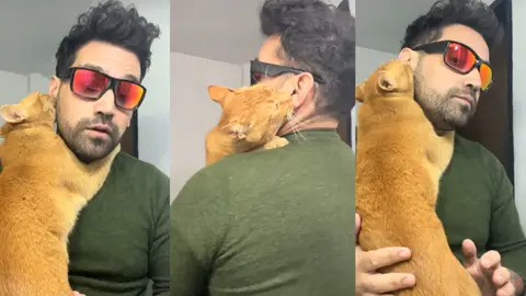 Vídeo de @hellosoynaza donde muestra a su gato con apego ansioso Vídeo de @hellosoynaza donde muestra a su gato con apego ansioso