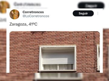 Tuit de @LoCorretroncos donde muestra un Pap&aacute; Noel colgado de una ventana