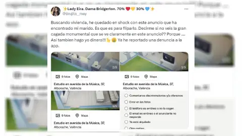 Buscaba piso por Internet y encontró un anuncio que la dejó en shock: "la gran cagada monumental" Buscaba piso por Internet y encontró un anuncio que la dejó en shock: "la gran cagada monumental"