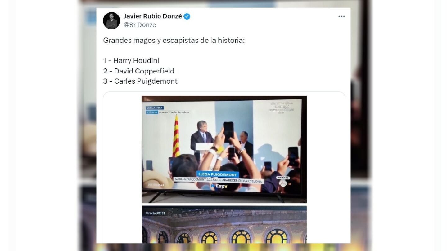 Los mejores memes de la llegada de Puigdemont a Espa&ntilde;a