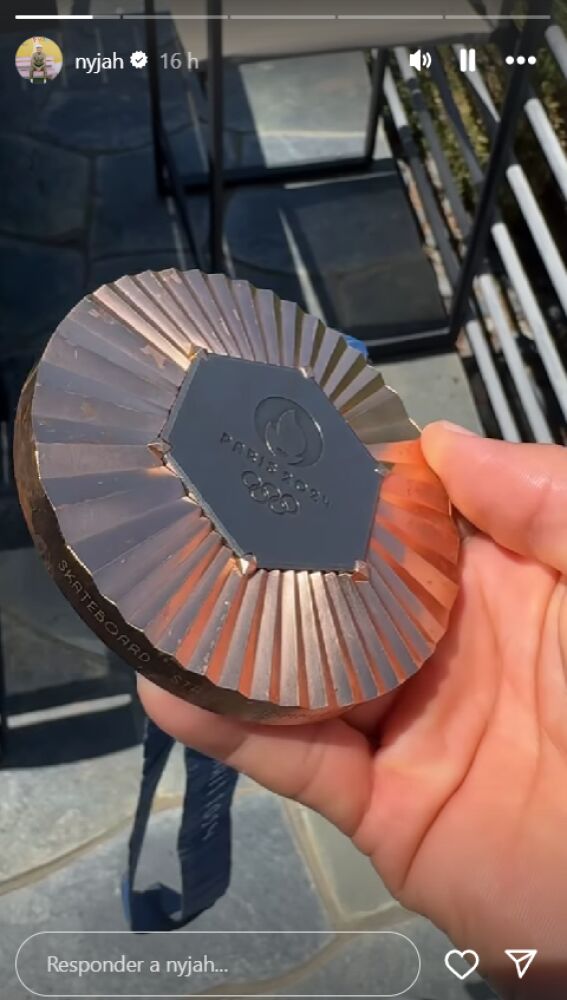 Estado de la medalla de bronce conseguida por Nyjah Huston