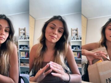 V&iacute;deo de TikTok de @luciacaano contando que recibe misteriosos paquetes de Amazon