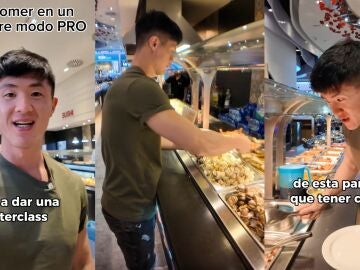V&iacute;deo de @chickenpapi sobre c&oacute;mo comer un un buffet libre chino