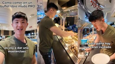 El conocido tiktoker @chickenpapi revela los secretos de cómo comer en un buffet libre chino