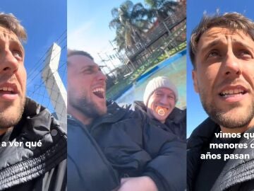 V&iacute;deo de @ivoymou donde se cuelan al parque de atracciones disfrazado de beb&eacute;