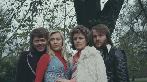 Imagen de archivo de ABBA en 1974 Imagen de archivo de ABBA en 1974