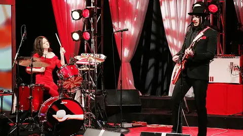 Imagen de archivo de The White Stripes en 2005 Imagen de archivo de The White Stripes en 2005