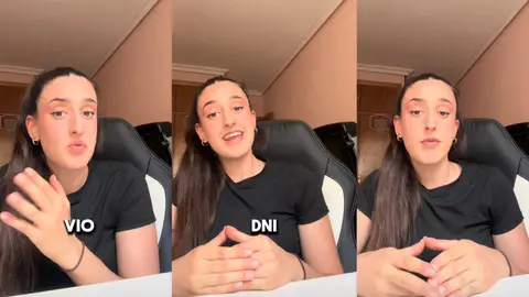 Una chica en TikTok cuenta la inesperada bronca que le echaron en la comisaría al sacarse el DNI Foto del vídeo de tiktok.com/@lauuusa sobre la bronca al sacarse el DNI