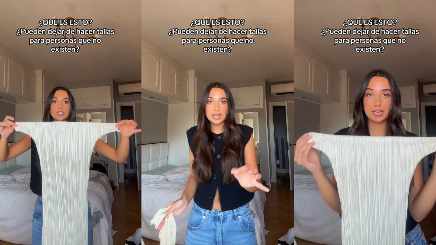 Una chica revela en un v&iacute;deo de TikTok el top de la talla XS m&aacute;s peque&ntilde;o que jam&aacute;s hayas visto: "&iquest;Es un top para un perro? Que me lo expliquen"