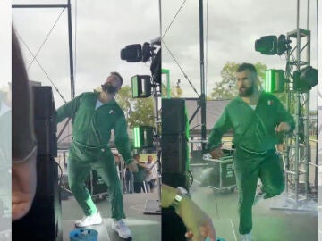 Jason Kelce en el v&iacute;deo.