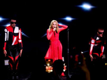 Kylie Minogue durante una actuaci&oacute;n en 2024
