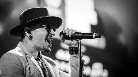Imagen de archivo de Chester Bennington en 2017 Imagen de archivo de Chester Bennington en 2017