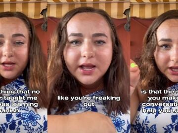 Captura del Tiktok de @sophielaguiri sobre las expresiones que le han salvado viviendo en Espa&ntilde;a