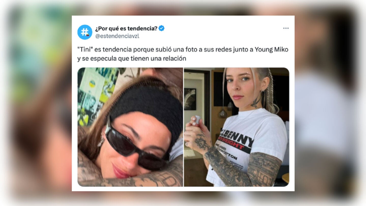 Tuit sobre Tini y Young Miko.