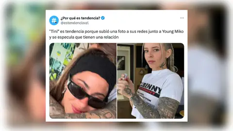 Tuit sobre Tini y Young Miko. Tuit sobre Tini y Young Miko.