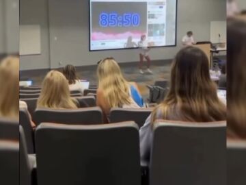 Captura del tiktok.com/@ceciarmy donde un profesor le propone un reto ins&oacute;lito a una alumna para aprobar la asignatura 