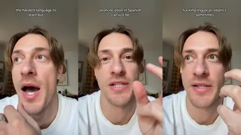 Las palabras en español más difíciles de pronunciar para los extranjeros según un tiktoker de habla inglesa Captura vídeo de tiktok.com/@coreyyy.exe sobre las palabras en español más difíciles de pronunciar para los extranjeros