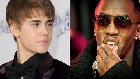 Imágenes de archivo de Justin Bieber y Sean 'Diddy' Combs en 2011 Imágenes de archivo de Justin Bieber y Sean 'Diddy' Combs en 2011