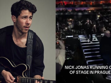 Nick Jonas entra en p&aacute;nico y sale corriendo del escenario
