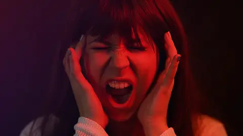 Mujer irritada. Mujer irritada.