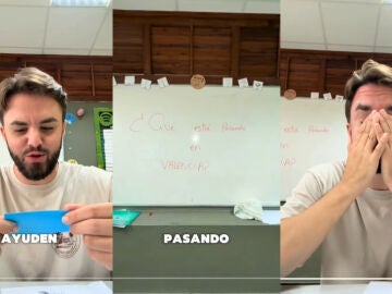 Un profesor rompe a llorar al leer las respuestas de sus alumnos sobre como ayudar por la DANA