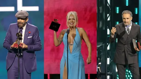 Juan Luis Guerra, Karol G y Jorge Drexler en los Latin Grammy 2024 Juan Luis Guerra, Karol G y Jorge Drexler en los Latin Grammy 2024