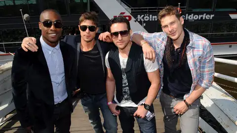 Lee Ryan (derecha) junto a sus compañeros del grupo británico Blue en 2011 Lee Ryan (derecha) junto a sus compañeros del grupo británico Blue en 2011