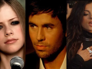 Avril Lavigne, Enrique Iglesias y Bebe Rexha en sus videoclips.