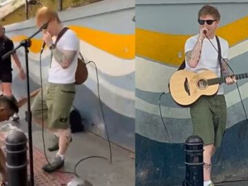 Ed Sheeran es detenido en mitad una actuaci&oacute;n callejera por polic&iacute;as en la India