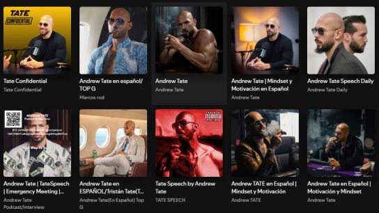Podcasts de Andrew Tate en Spotify