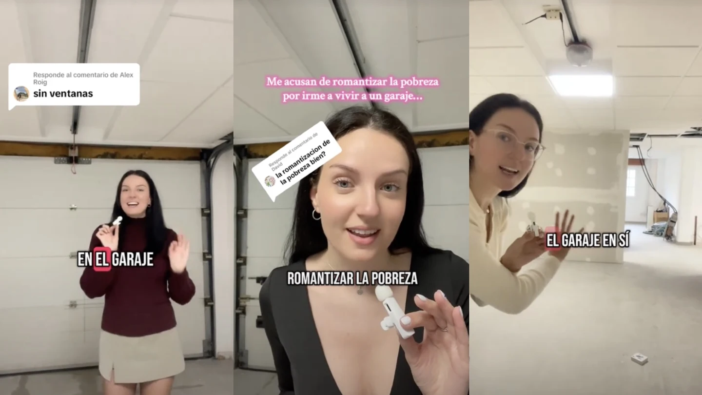 El criticado vídeo de una tiktoker que se ha mudado a un garaje El criticado vídeo de una tiktoker que se ha mudado a un garaje