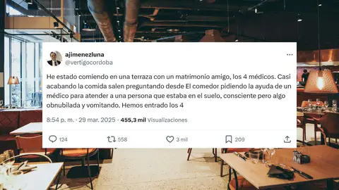 Un médico cuenta lo que ha vivido en un restaurante Un médico cuenta lo que ha vivido en un restaurante