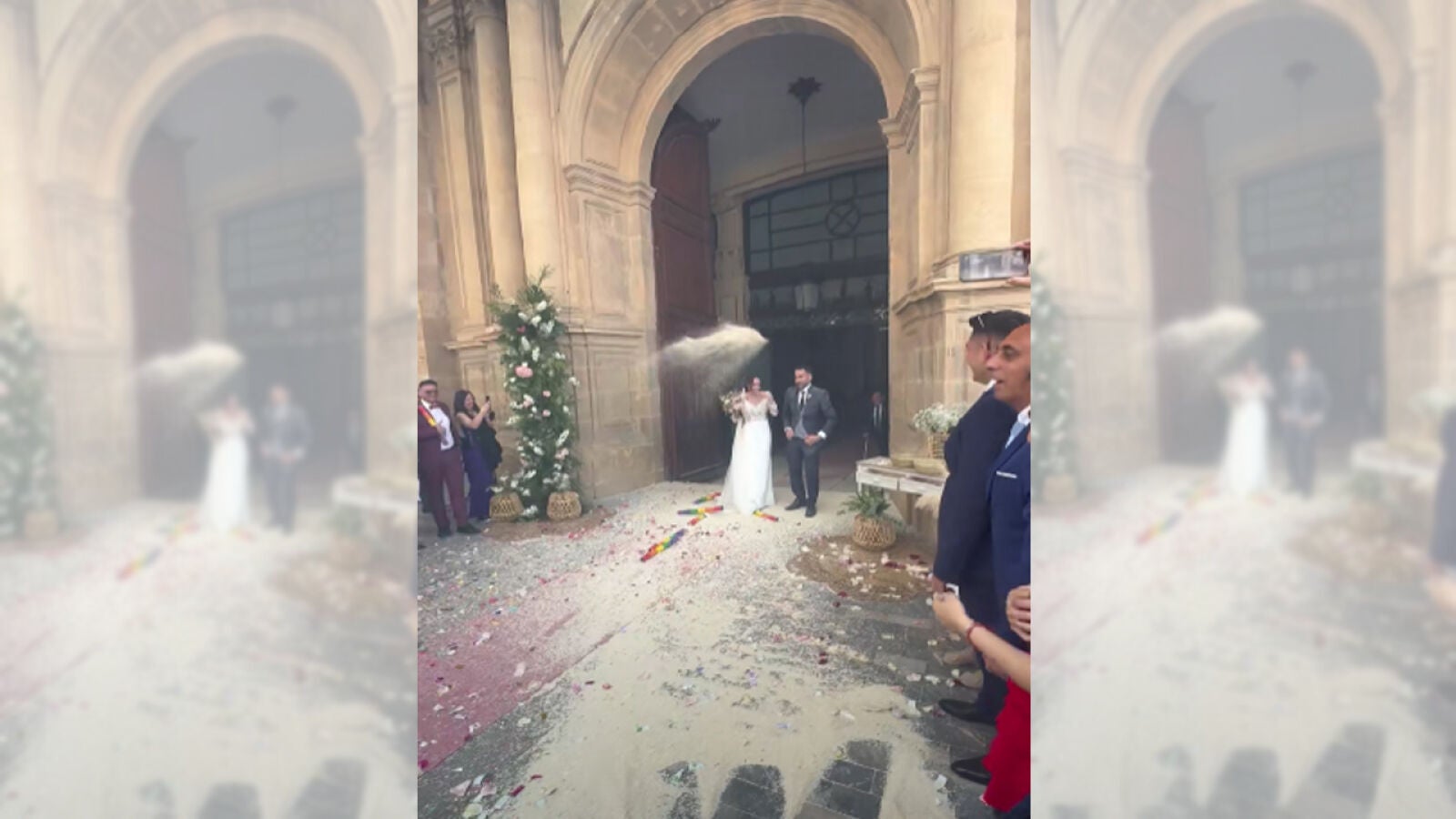 La broma que arruinó el gran momento de unos novios en su boda: una lluvia de arroz con pala indigna a TikTok
