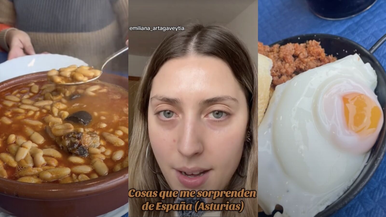Una tiktoker uruguaya viaja a Asturias y se lleva la sorpresa de su vida al pedir un menú del día que costaba 10 euros