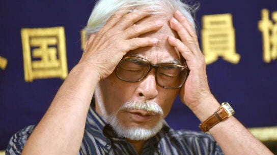 Imagen de Hayao Miyazaki en 2015
