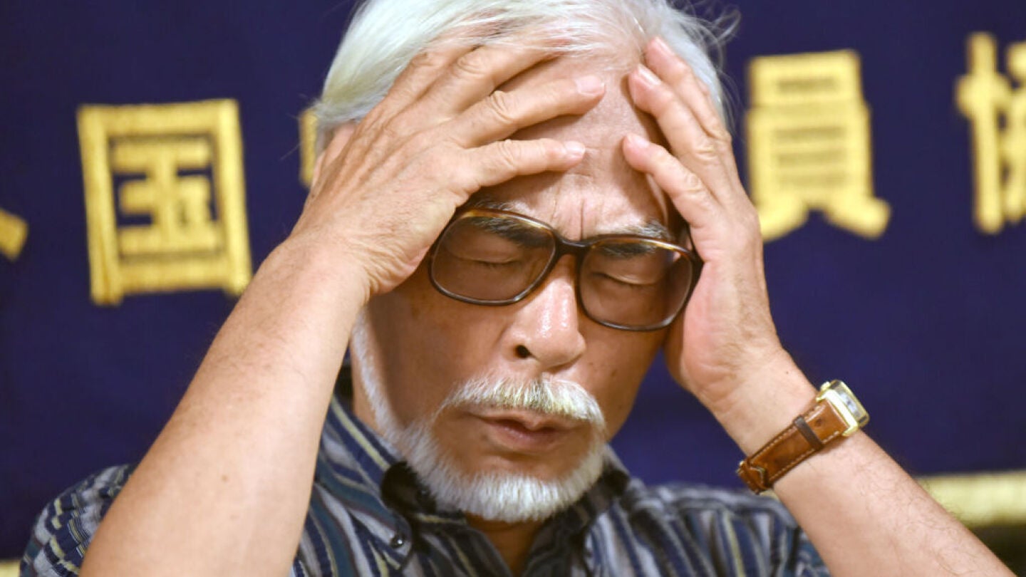 Imagen de Hayao Miyazaki en 2015