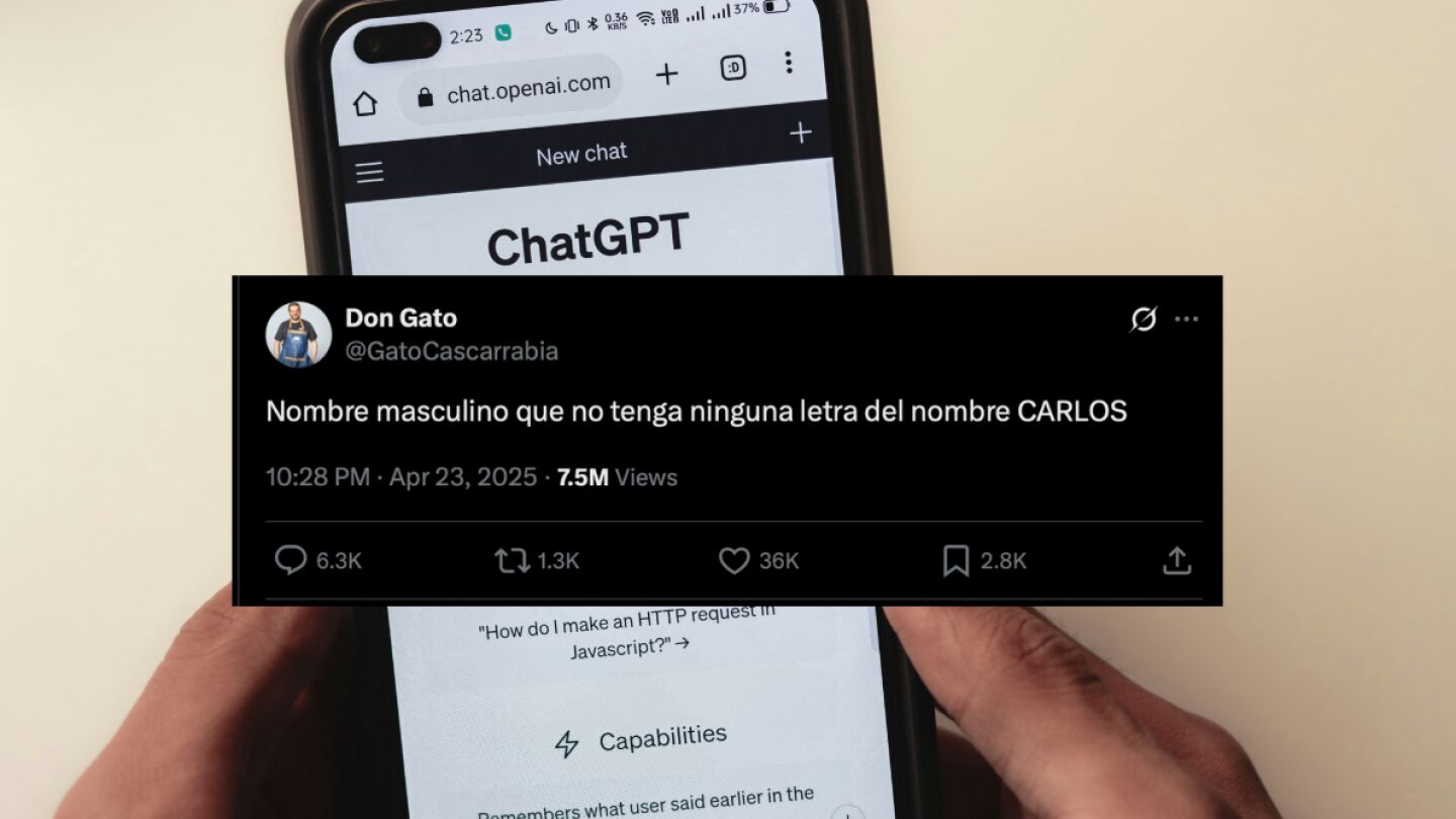 Encuentra un nombre que no incluya letras de CARLOS: El reto viral que ha roto a la IA