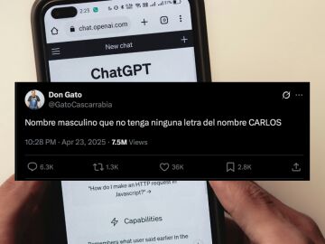 Encuentra un nombre que no incluya letras de CARLOS: El reto viral que ha roto a la IA
