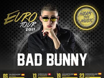 Cartel de la gira de Bad Bunny en 2017