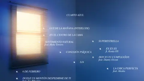 Imagen del tracklist de Cuarto Azul Imagen del tracklist de Cuarto Azul