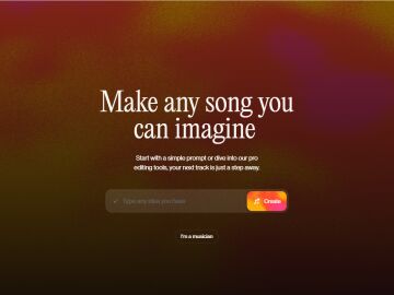 Pagina web del generador de m&uacute;sica mediante IA Suno