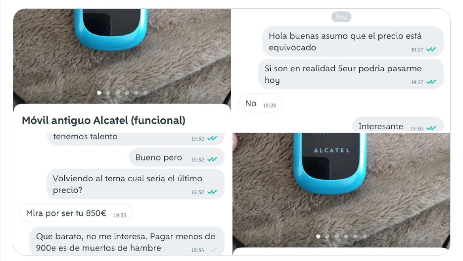 La conversación de Wallapop que ha hecho reír a todos: 